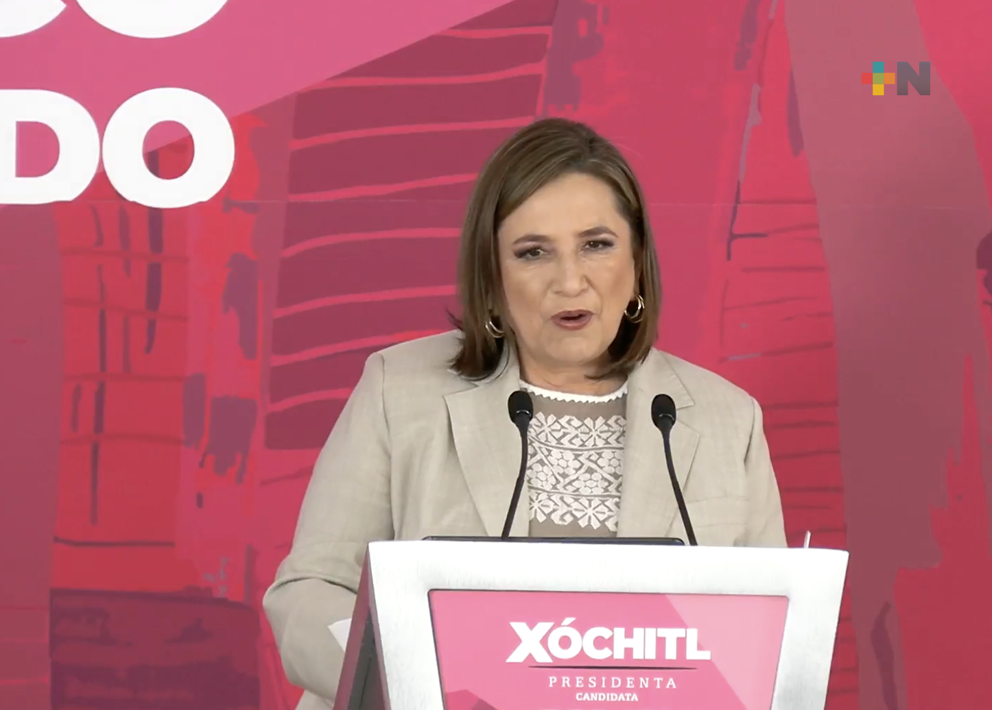 Xóchitl Gálvez pide a partidos políticos de la coalición «Fuerza y Corazón por México» le cedan espacios publicitarios